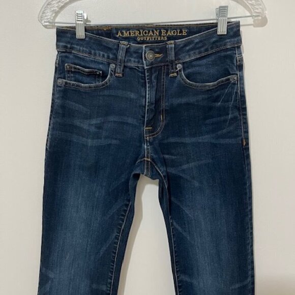 American Eagle Straight Light Wash Jeans Men's Extreme Flex Distressed Sz 29x32 - Picture 3 of 8